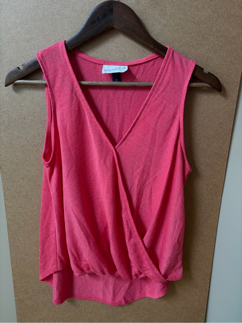 Universal Thread Coral Pink Faux-Wrap Sleeveless Camisole